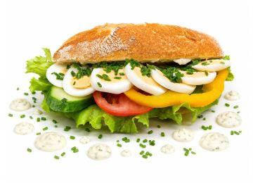 Baguette Scheiben Ei