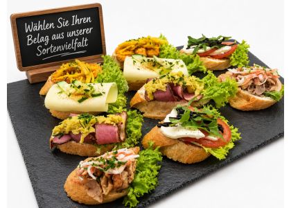 Baguette Scheiben Belegt