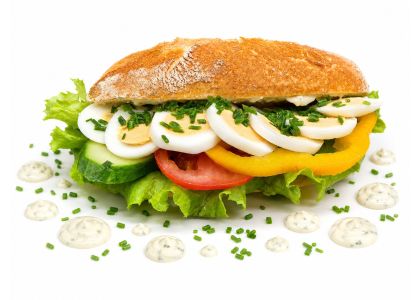Baguette Scheiben Ei